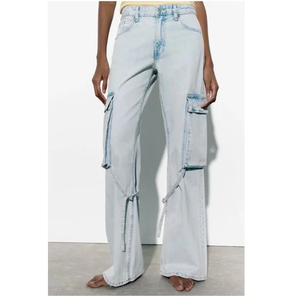Zara | Jeans | Zara Midrise Trf Cargo Jeans | Poshmark